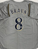 Brewers Outfielder RYAN BRAUN Signed Custom Replica Gray Jersey AUTO - JSA