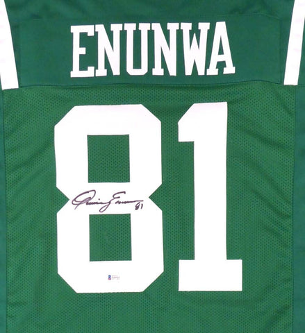 NEW YORK JETS QUINCY ENUNWA AUTOGRAPHED GREEN JERSEY BECKETT BAS STOCK #148077