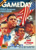 Willie Brown Charley Taylor Mike McCormak Signed Hall of Fame Magazine JSA 55086