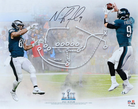 Nick Foles Eagles Signed 16x20 Super Bowl LII Champs Philly Special Photo