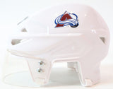 Peter Forsberg Autographed & Inscribed Avalanche White Mini Helmet | JSA COA