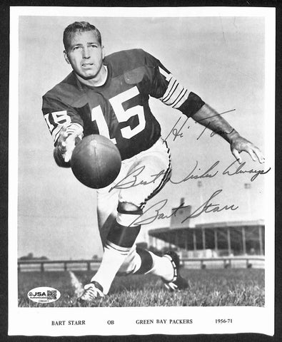 Bart Starr HOF Autographed/Signed 8x10 Photo Packers JSA BA210392
