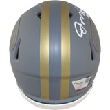 Joe Montana Autographed San Francisco 49ers Slate Mini Helmet HOF Fanatics 53646