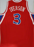 Phili 76ers ALLEN IVERSON Signed Custom Replica Red Jersey AUTO - JSA
