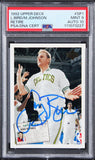 Larry Bird & Magic Johnson Signed 1992 UD #SP1 Card Mint 9! Auto 10! PSA Slabbed