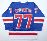 Phil Esposito Signed New York Rangers Jersey (JSA) 1984 NHL Hall of Fame/ Center
