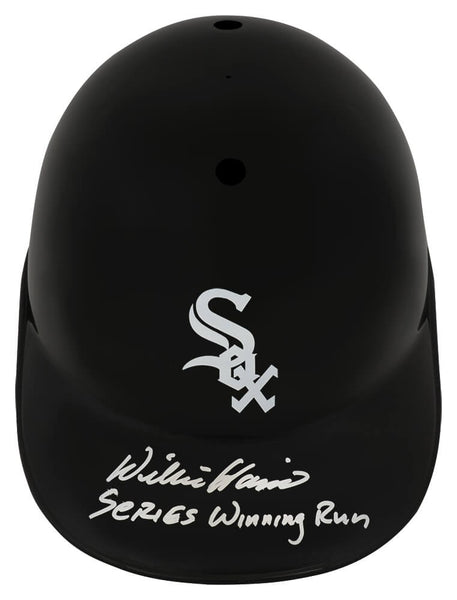 Willie Harris Signed White Sox Souvenir Replica Batting Helmet w/INSC - (SS COA)