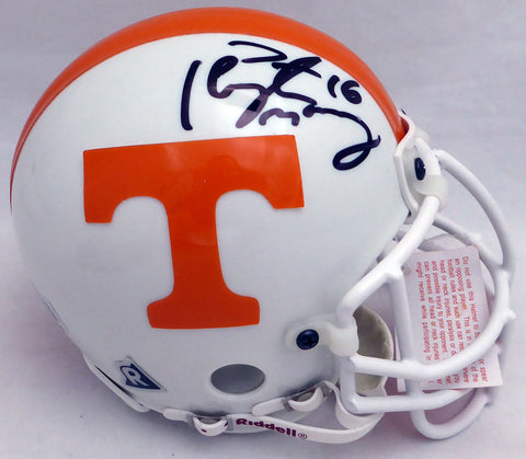 Peyton Manning Autographed Tennessee Volunteers Mini Helmet Beckett QR #BH26835