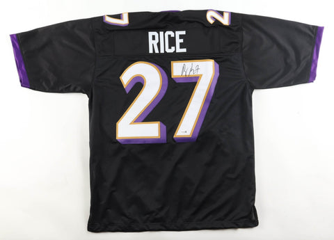 Ray Rice Signed Baltimore Ravens Black Jersey (JSA) Ex Rutgers Running Back