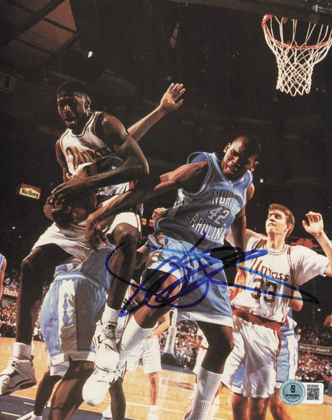 Jerry Stackhouse Autographed 8x10 Photo North Carolina Tarheels Beckett BS36989