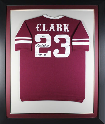 Will Clark Autographed College Style Baseball Framed Jersey HOF 06 MLB COA