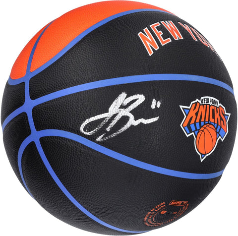 Jalen Brunson New York Knicks Signed Wilson City Edition Collectors Basketball
