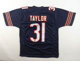 Ken Taylor Signed Chicago Bears Jersey Inscribed "S.B. XX Champs" (Beckett) D.B.