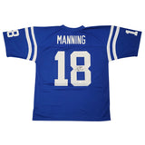 Peyton Manning Signed Colts 1998 Mitchell & Ness Throwback Blue Jersey Fanatics