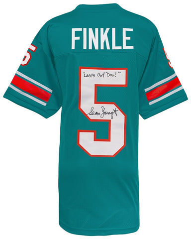 Sean Young Signed Teal Custom Ray Finkle Football Jersey w/Laces Out Dan -SS COA