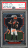 2021 Panini Prizm #337 Ja'Marr Chase RC Rookie On Card PSA/DNA Auto GEM MINT 10