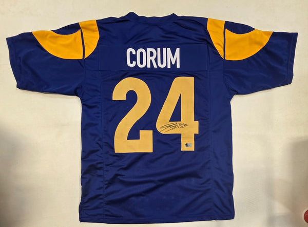 BLAKE CORUM SIGNED PRO STYLE CUSTOM XL JERSEY BECKETT QR