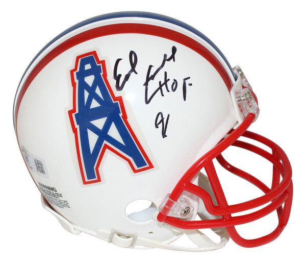 Earl Campbell Autographed/Signed Houston Oilers Mini Helmet Beckett 40328