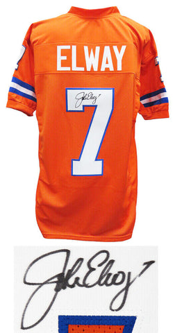 John Elway DENVER BRONCOS Signed Orange Crush Custom Football Jersey - SCHWARTZ