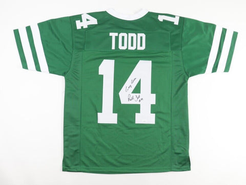 Richard Todd Signed New York Jets Jersey Inscribed "Gang Green" (JSA COA) Q.B.
