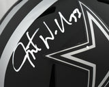 Javonte Williams Signed Cowboys F/S Eclipse Speed Helmet- Beckett W Holo *Damage