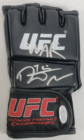 Dustin Poirier "War" Signed UFC Glove (JSA COA) MMA Record 30-9