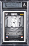 Raiders Derek Carr Authentic Signed 2021 Panini Illusions #26 Card BAS Slabbed