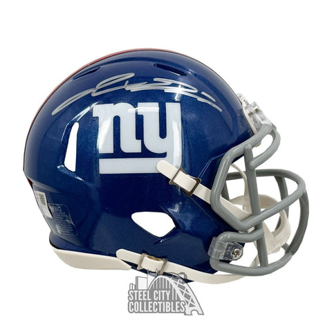 Jaxson Dart Autographed New York Giants Speed Mini Football Helmet - Fanatics
