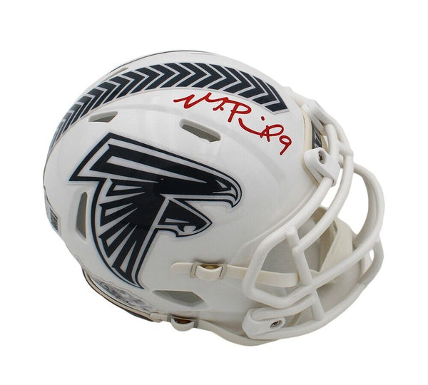 Michael Penix Jr. Signed Atlanta Falcons Speed Salute to Service 3 Mini Helmet