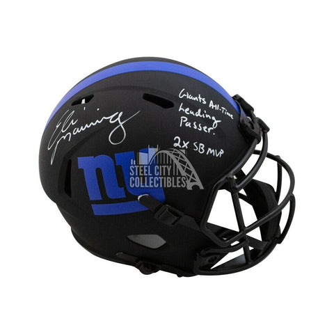 Eli Manning Inscriptions Autographed Giants Eclipse Replica F/S Helmet Fanatics