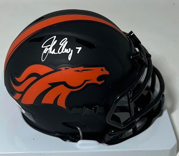 Broncos HOF'er JOHN ELWAY Signed Riddell ECLIPSE Speed Mini Helmet AUTO - JSA