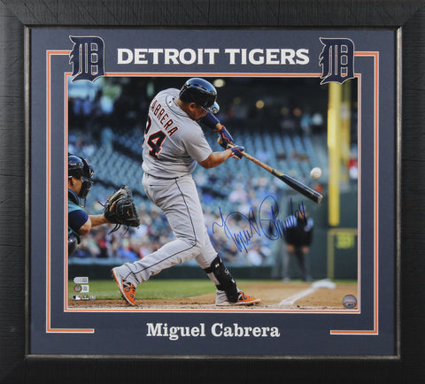 Tigers Miguel Cabrera Authentic Signed 16x20 Framed Photo BAS Witnessed #W294016