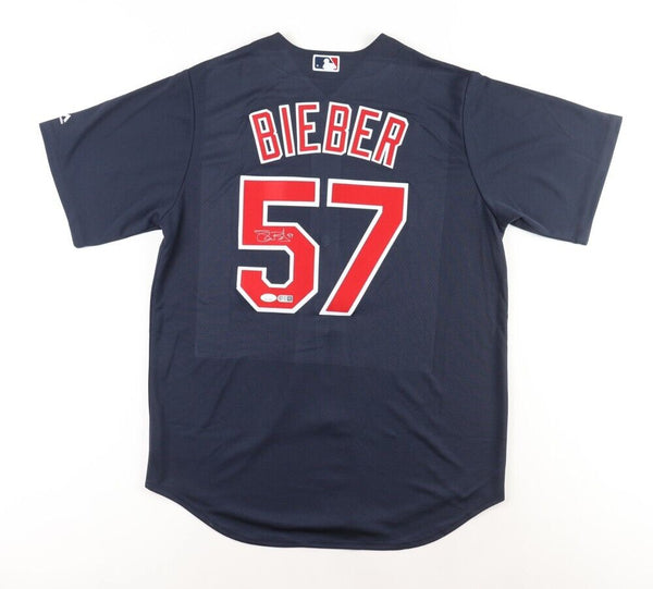 Shane Bieber Signed Cleveland Indians Majestic Jersey (JSA COA) 2020 Cy Award