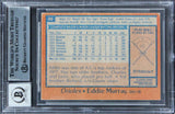 Orioles Eddie Murray Signed 1978 Topps #36 Rookie Card Auto Mint 10! BAS Slabbed