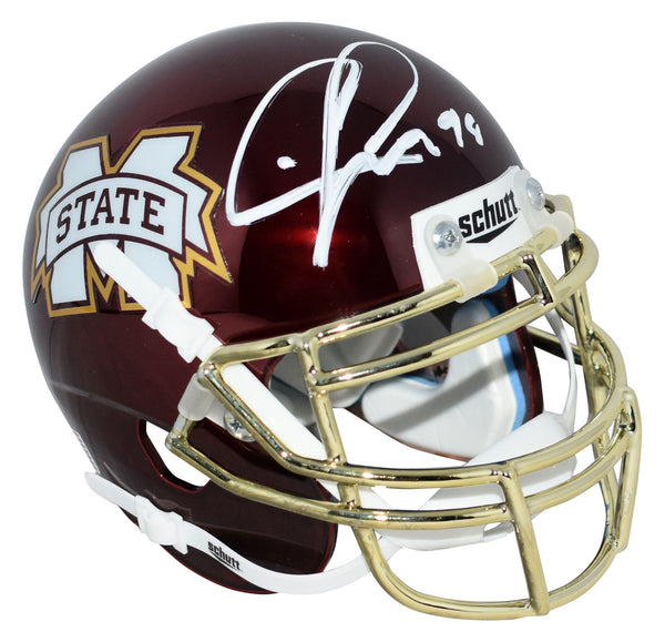 bob jomes football helmet CHRIS JONES SIGNED MISSISSIPPI STATE BULLDOGS MAROON CHROME MINI HELME – Super Sports Center