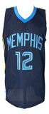 Ja Morant Memphis Signed Navy Blue Basketball Jersey BAS