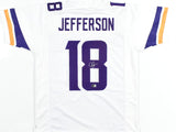 Justin Jefferson Autographed White Pro Style Jersey - Beckett W Hologram