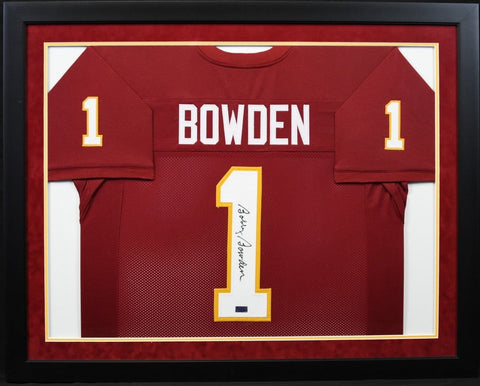 BOBBY BOWDEN AUTOGRAPHED FLORIDA STATE SEMINOLES #1 FRAMED JERSEY COA