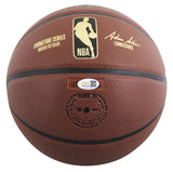 76ers Julius "Dr. J" Erving Signed Wilson Trophy Series Basketball W/ Case JSA W