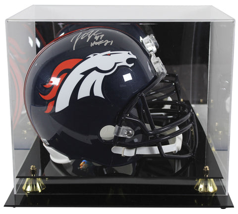 Broncos John Lynch "HOF 21" Signed Full Size Rep Helmet W/ Case BAS Witnessed