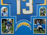 FRAMED SAN DIEGO CHARGERS KEENAN ALLEN SIGNED JERSEY BECKETT COA