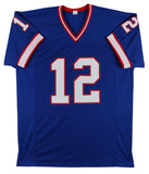 Jim Kelly Authentic Signed Blue Pro Style Jersey Autographed BAS #BE07378