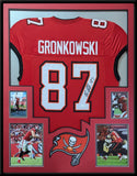 FRAMED TAMPA BAY BUCCANEERS ROB GRONKOWSKI AUTOGRAPHED SIGNED JERSEY JSA COA