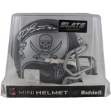 Mike Alstott Autographed Tampa Bay Buccaneers Slate Mini Helmet Beckett 50212