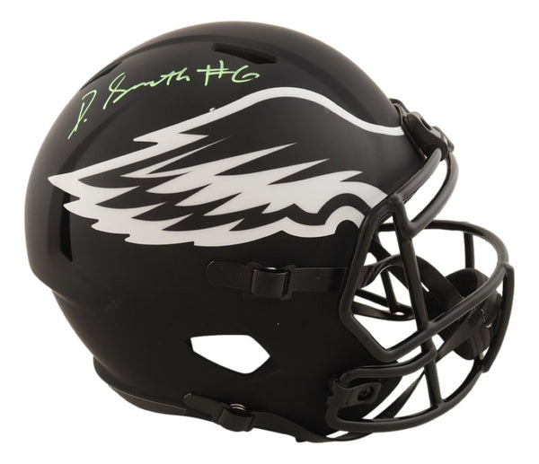 Devonta Smith Signed Philadelphia Eagles FS Eclipse Speed Replica Helmet BAS