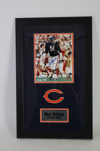 Dick Butkus Autographed Chicago Bears 8x10 Framed Photo - Fanatics COA