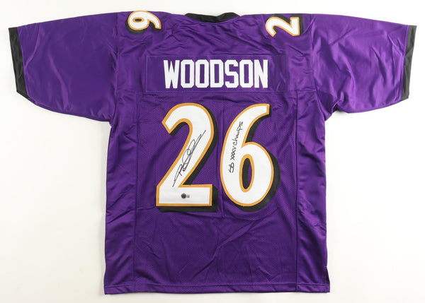 Rod Woodson Signed Baltimore Ravens Jersey Inscribed "SB XXXV Champs" (Beckett)