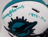 MERCURY MORRIS AUTO DOLPHINS LUNAR ECLIPSE MINI HELMET 1972 17-0 BECKETT 194065