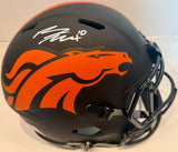 Bo Nix Autographed Denver Broncos Eclipse NFL Pro Helmet BAS COA