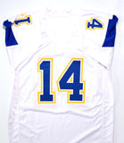 Dan Fouts Autographed White Pro Style Jersey- Beckett W Hologram *Silver